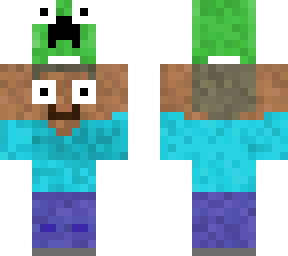 mini creeper up to a mini steve impressed