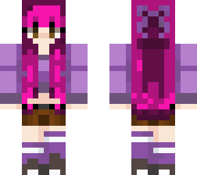 purple and pink girl