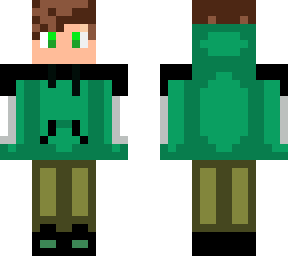 green and white hoodie