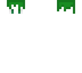 green hair with eyes aseplate