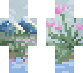 mountain and river flowers