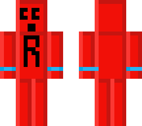 craftee red with r on chest
