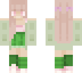 cute green& pink girl