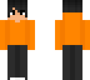 boy - orange hoodie - sweat - pvp - eyebrow skin - casual