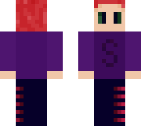 red hair dude with purple shirt ad head lowkey on backwards