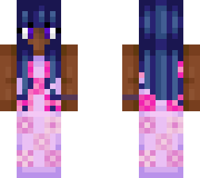 black girl with purple dress