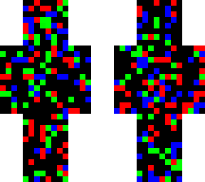glitchy static skin