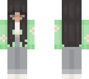 matching flower cardigan green