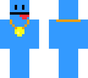 lil blue guy gets a medallion for outstanding performance(read the story)