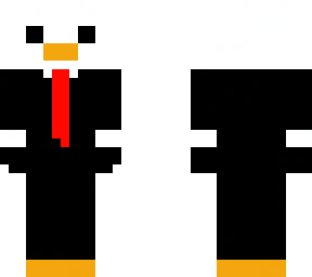 white duck with suit