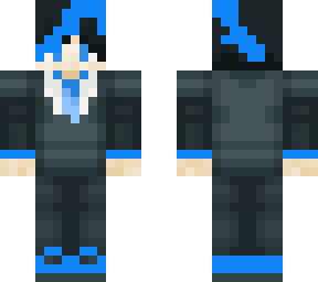 black blue suit