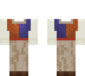 color block blue and rust dress