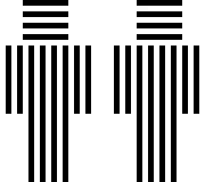 black white