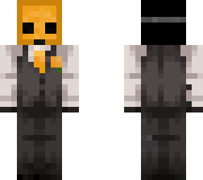 suit with orange mask
