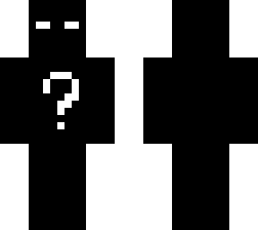 black guy with white eyes and question mark