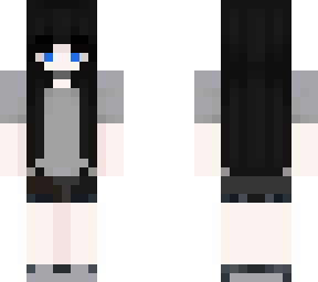 black hair + t-shirt