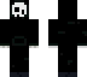 first skin - black hoodie man with skull mask