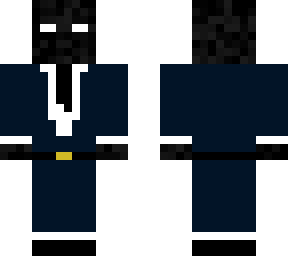 black in a suit