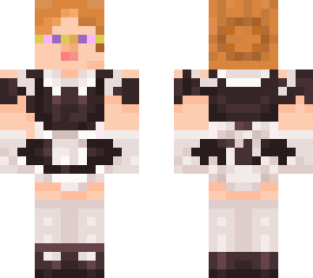 katie b in a maid dress - black
