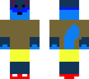 blue cat with cool clothes, shoes, shorts and glasses.
