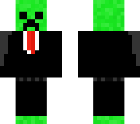 mincraft creeper in a nice suit