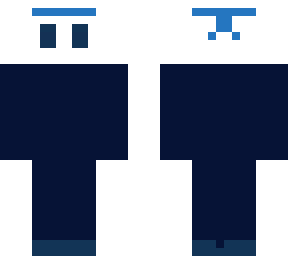no face blue guy