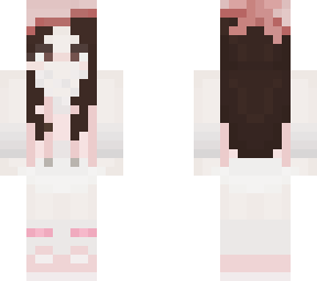 brown hair with beret and pink clothes