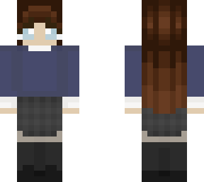girl in blue jumper