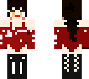 red hoodie anime girl skin