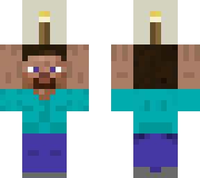 steve holding a torch