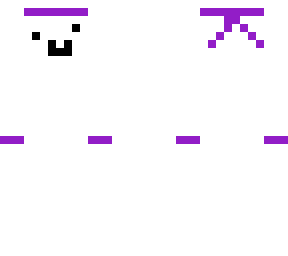 blob with purple accessories