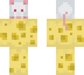 mouse on cheese (albino)