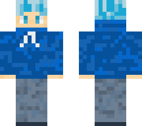 my skin with blue hoodie