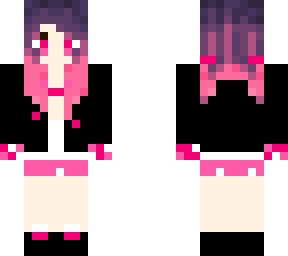 pink and purple haired girl