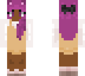magenta cat girl skin