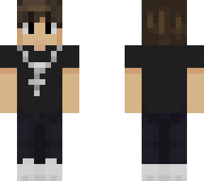 black shirt and chain