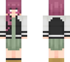 bocchi the rock minecraft skin kikuri hiroi