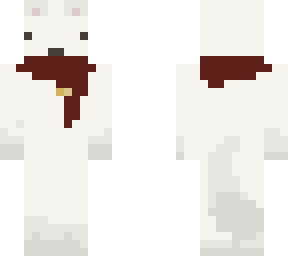 ermine with red scarf