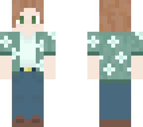 green hawaiian shirt with flowers