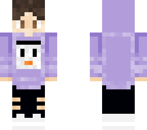 purple penguin hoodie, lilac boy skin, cute purple hoodie with penguin
