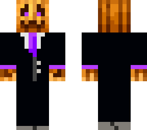 purple pumpkin in a suit (small eyes)