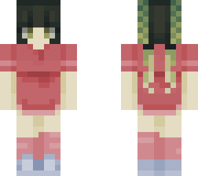 pink and green girl w/ braids/pigtails
