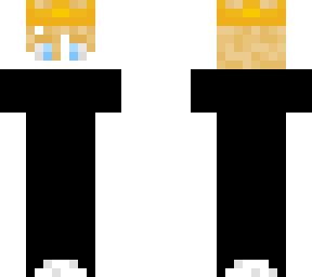 blonde boy black fit blue eyes and cown reupload