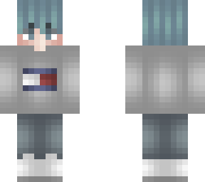 blue haired boy