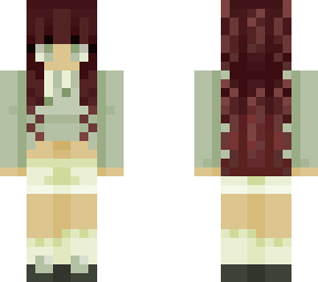 green/red girl with curly hair