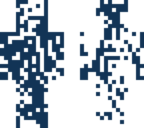 blue dotted man