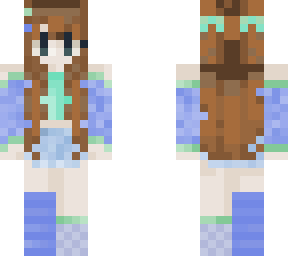cute girl in green and purple :3