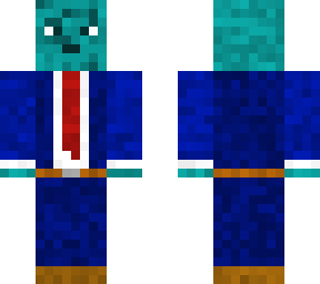 green guy in a suit