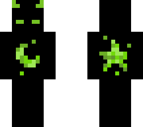 green moon and star
