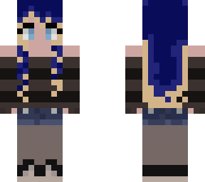 the blue haired girl (not mine)